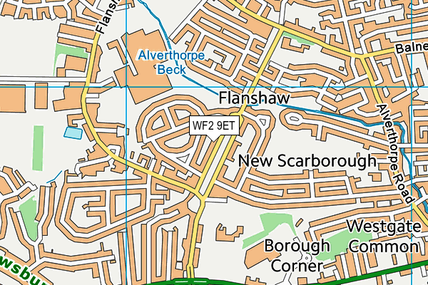 WF2 9ET map - OS VectorMap District (Ordnance Survey)