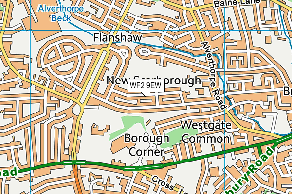 WF2 9EW map - OS VectorMap District (Ordnance Survey)