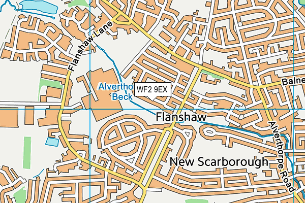 WF2 9EX map - OS VectorMap District (Ordnance Survey)