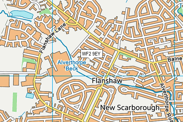 WF2 9EY map - OS VectorMap District (Ordnance Survey)