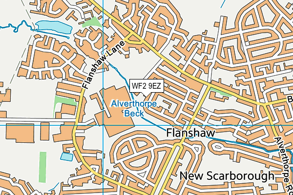 WF2 9EZ map - OS VectorMap District (Ordnance Survey)