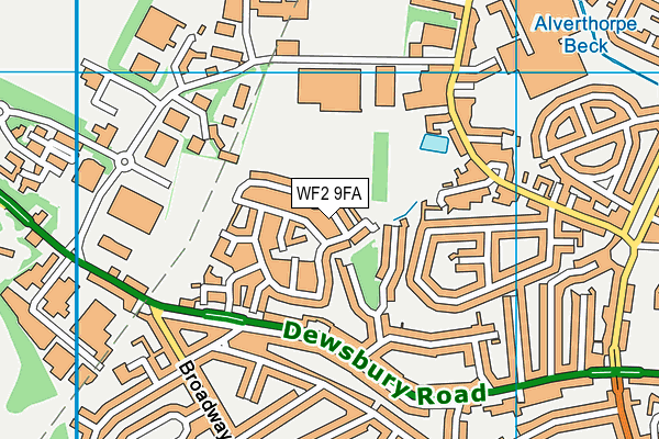 WF2 9FA map - OS VectorMap District (Ordnance Survey)