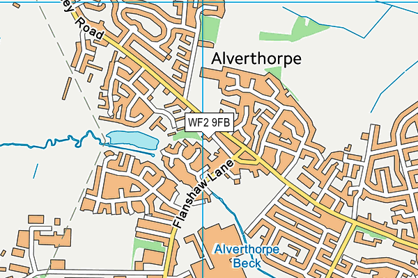 WF2 9FB map - OS VectorMap District (Ordnance Survey)