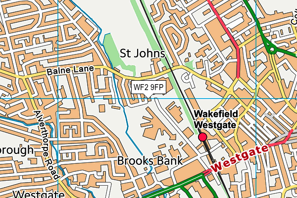 WF2 9FP map - OS VectorMap District (Ordnance Survey)