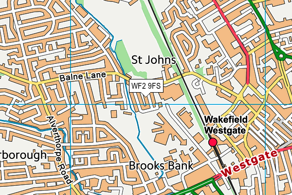 WF2 9FS map - OS VectorMap District (Ordnance Survey)