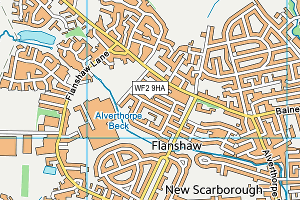 WF2 9HA map - OS VectorMap District (Ordnance Survey)