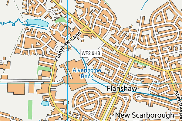 WF2 9HB map - OS VectorMap District (Ordnance Survey)