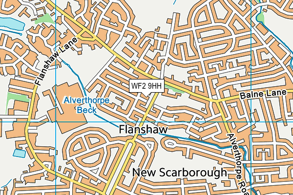 WF2 9HH map - OS VectorMap District (Ordnance Survey)