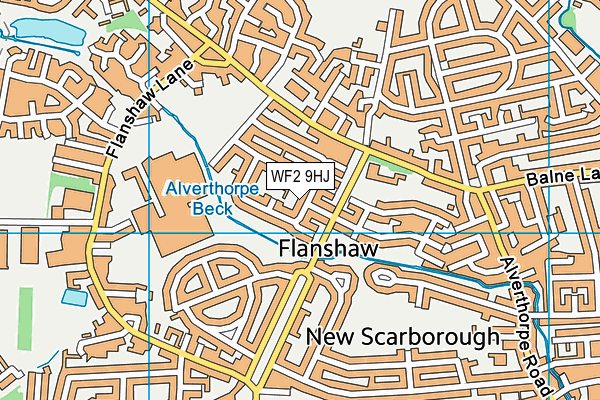 WF2 9HJ map - OS VectorMap District (Ordnance Survey)