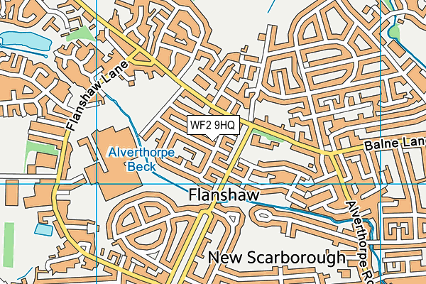 WF2 9HQ map - OS VectorMap District (Ordnance Survey)