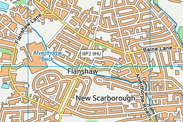 WF2 9HU map - OS VectorMap District (Ordnance Survey)