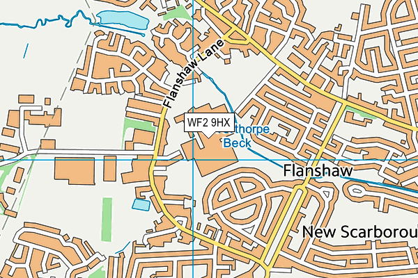 WF2 9HX map - OS VectorMap District (Ordnance Survey)