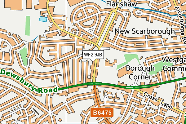 WF2 9JB map - OS VectorMap District (Ordnance Survey)