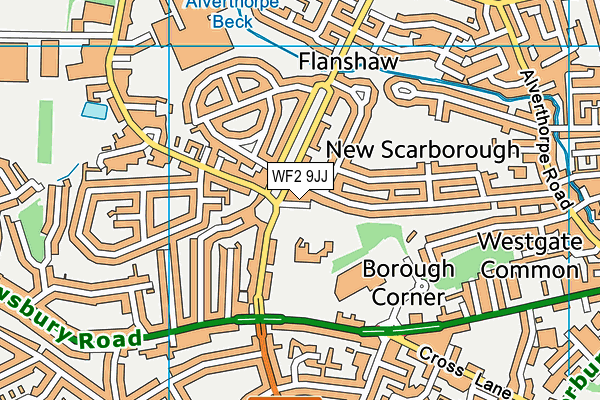 WF2 9JJ map - OS VectorMap District (Ordnance Survey)