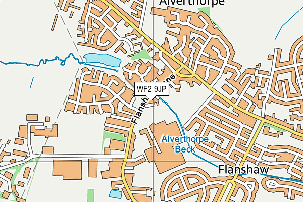 WF2 9JP map - OS VectorMap District (Ordnance Survey)