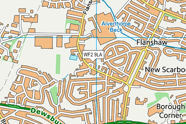 WF2 9LA map - OS VectorMap District (Ordnance Survey)