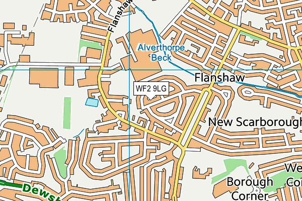 WF2 9LG map - OS VectorMap District (Ordnance Survey)