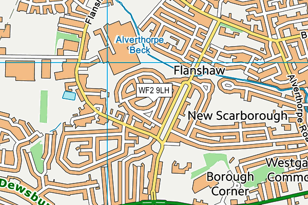 WF2 9LH map - OS VectorMap District (Ordnance Survey)