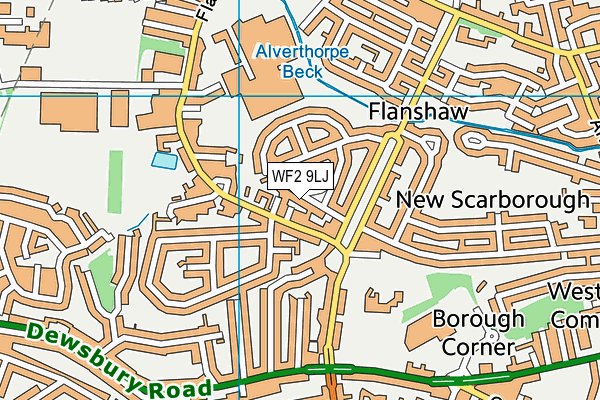 WF2 9LJ map - OS VectorMap District (Ordnance Survey)