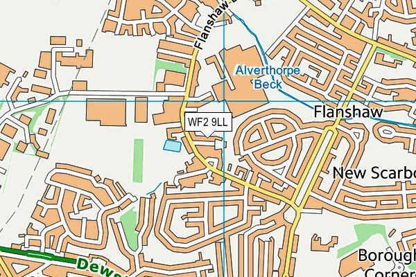 WF2 9LL map - OS VectorMap District (Ordnance Survey)