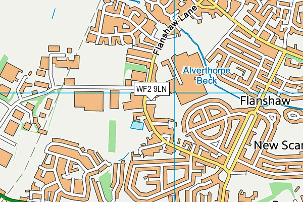 WF2 9LN map - OS VectorMap District (Ordnance Survey)