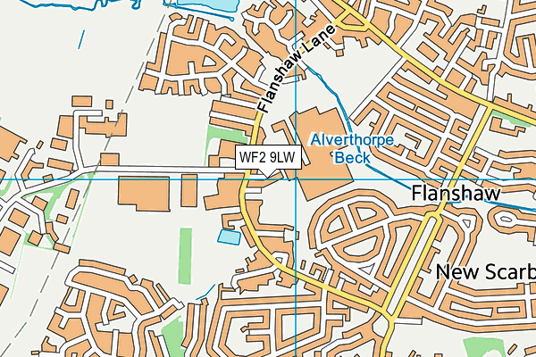WF2 9LW map - OS VectorMap District (Ordnance Survey)