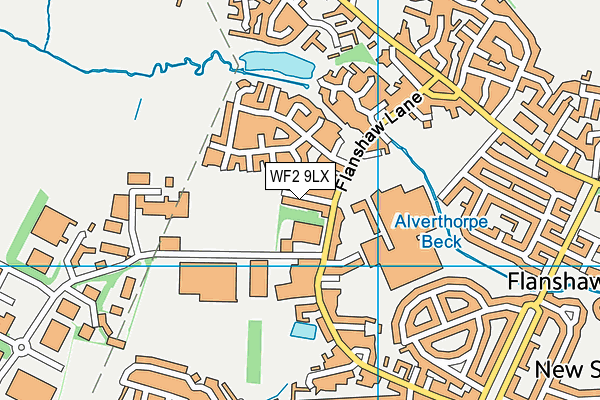 WF2 9LX map - OS VectorMap District (Ordnance Survey)