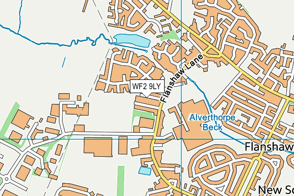 WF2 9LY map - OS VectorMap District (Ordnance Survey)