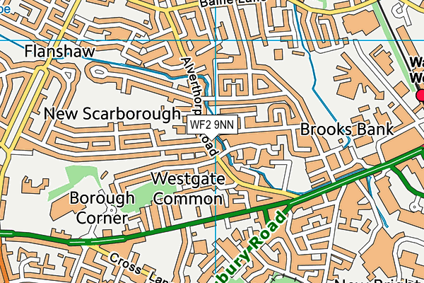 WF2 9NN map - OS VectorMap District (Ordnance Survey)