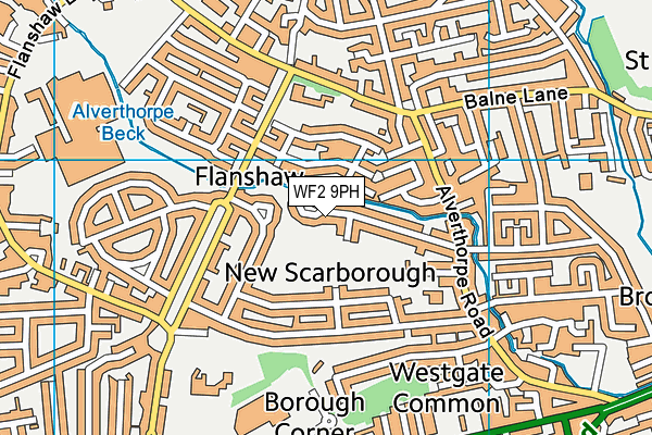 WF2 9PH map - OS VectorMap District (Ordnance Survey)