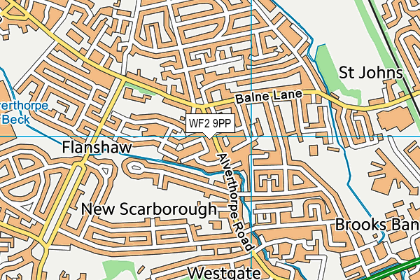 WF2 9PP map - OS VectorMap District (Ordnance Survey)