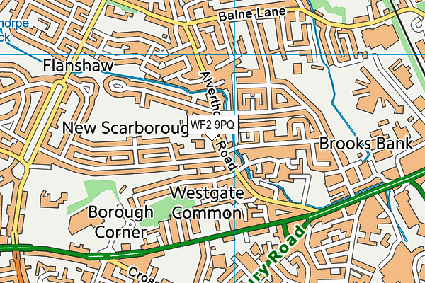 WF2 9PQ map - OS VectorMap District (Ordnance Survey)