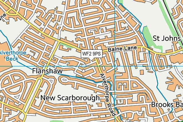 WF2 9PS map - OS VectorMap District (Ordnance Survey)