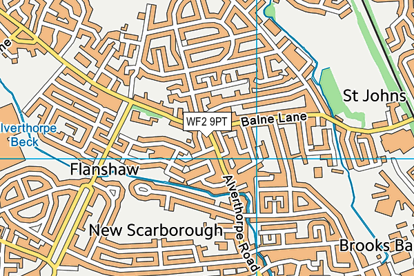 WF2 9PT map - OS VectorMap District (Ordnance Survey)