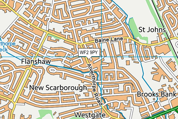 WF2 9PY map - OS VectorMap District (Ordnance Survey)