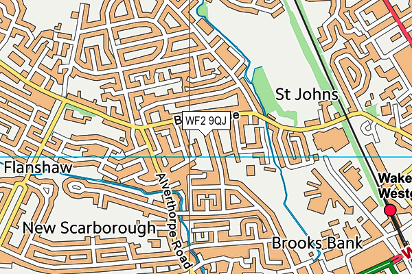 WF2 9QJ map - OS VectorMap District (Ordnance Survey)