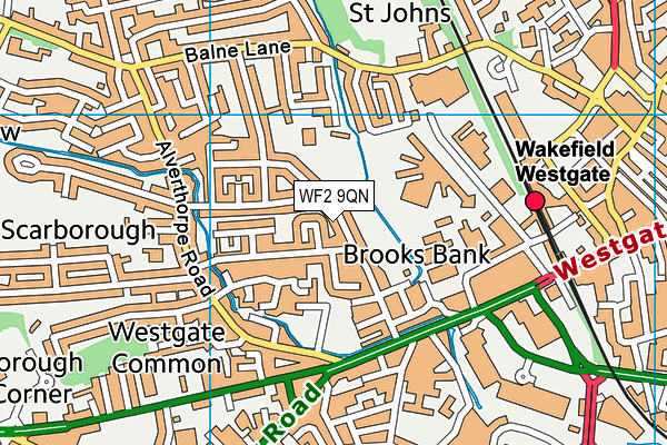 WF2 9QN map - OS VectorMap District (Ordnance Survey)