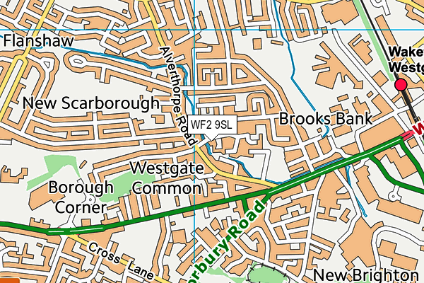 WF2 9SL map - OS VectorMap District (Ordnance Survey)