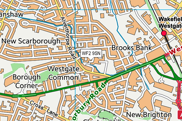 WF2 9SN map - OS VectorMap District (Ordnance Survey)