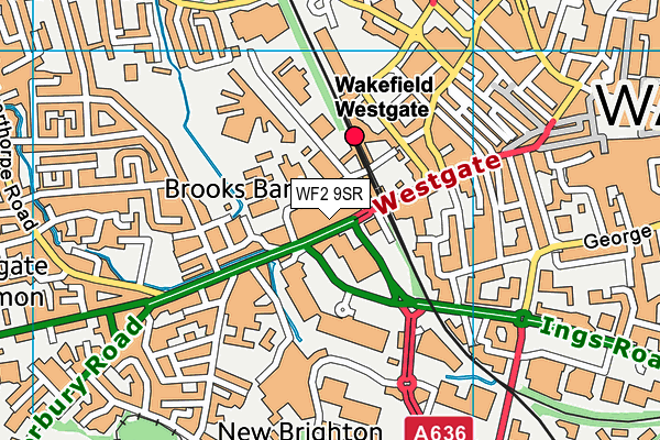 WF2 9SR map - OS VectorMap District (Ordnance Survey)