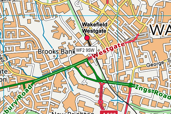 WF2 9SW map - OS VectorMap District (Ordnance Survey)