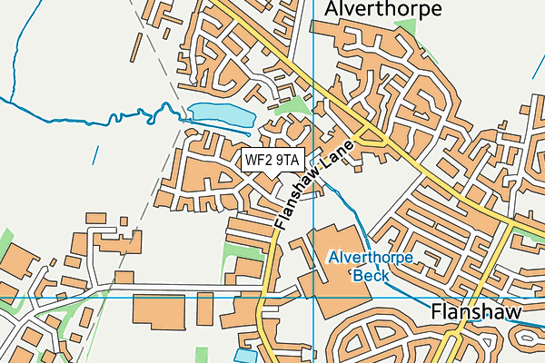 WF2 9TA map - OS VectorMap District (Ordnance Survey)