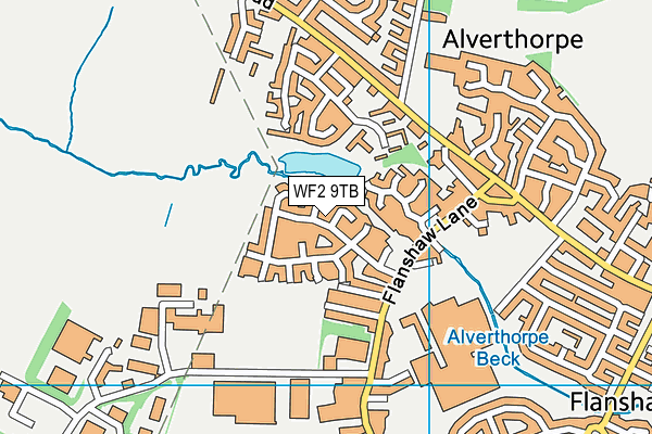 WF2 9TB map - OS VectorMap District (Ordnance Survey)