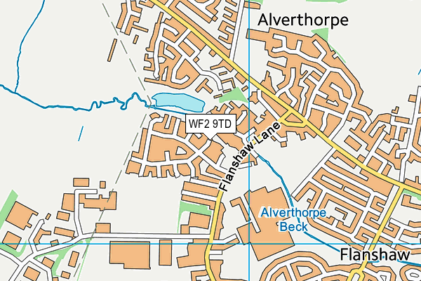 WF2 9TD map - OS VectorMap District (Ordnance Survey)