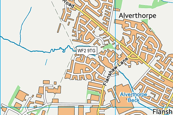 WF2 9TG map - OS VectorMap District (Ordnance Survey)