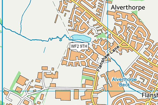 WF2 9TH map - OS VectorMap District (Ordnance Survey)
