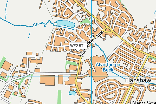 WF2 9TL map - OS VectorMap District (Ordnance Survey)