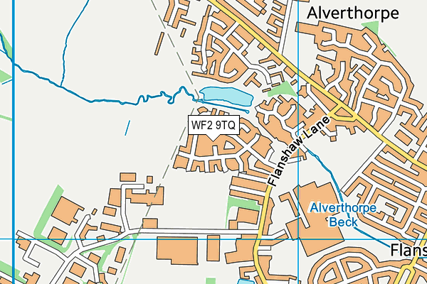 WF2 9TQ map - OS VectorMap District (Ordnance Survey)