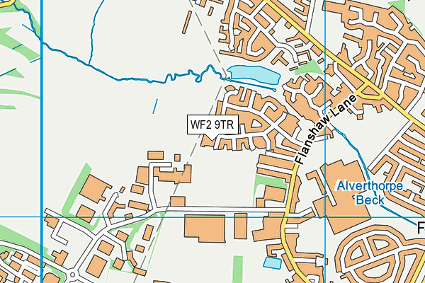 WF2 9TR map - OS VectorMap District (Ordnance Survey)