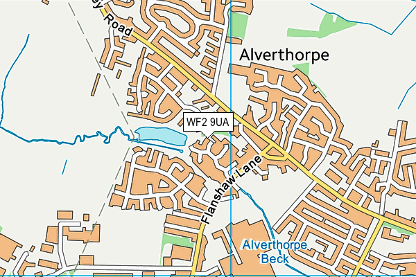 WF2 9UA map - OS VectorMap District (Ordnance Survey)